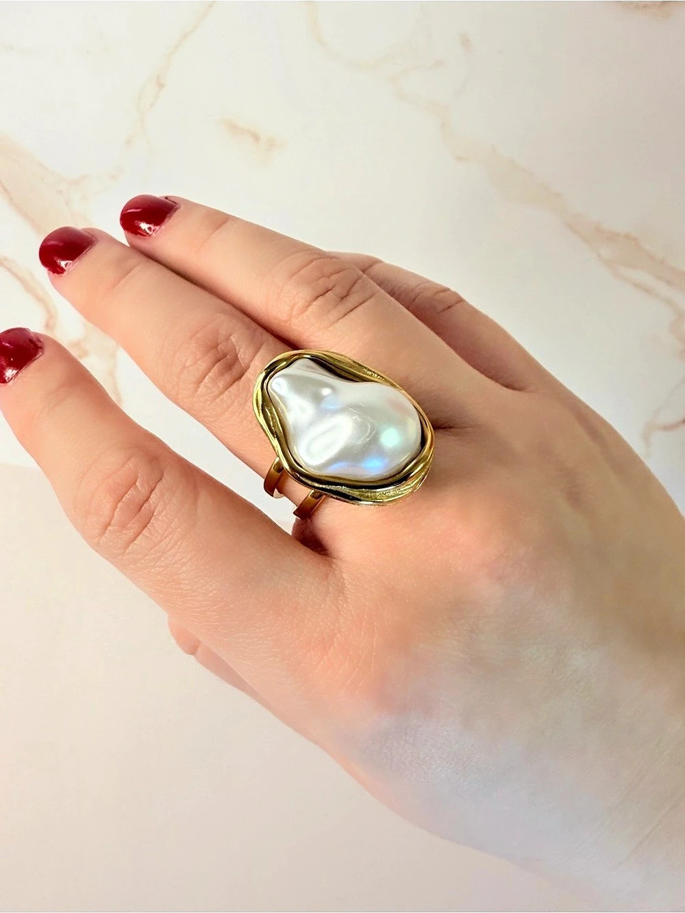 Gold-Tone Statement Ring